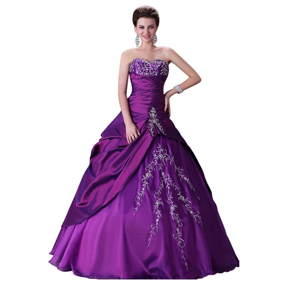 Princess font b Purple b font font b Wedding b font font b Gown b font