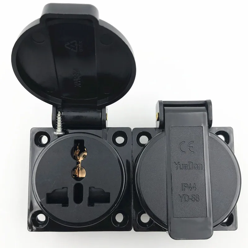 Buy Black Multi function industry safety outlet 10A