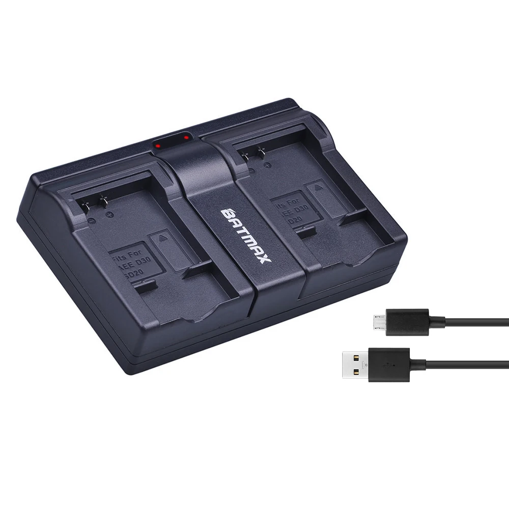 Lot Batteries et Chargeur pour AEE SD20 - Batmax DS-SD20 1000mAh