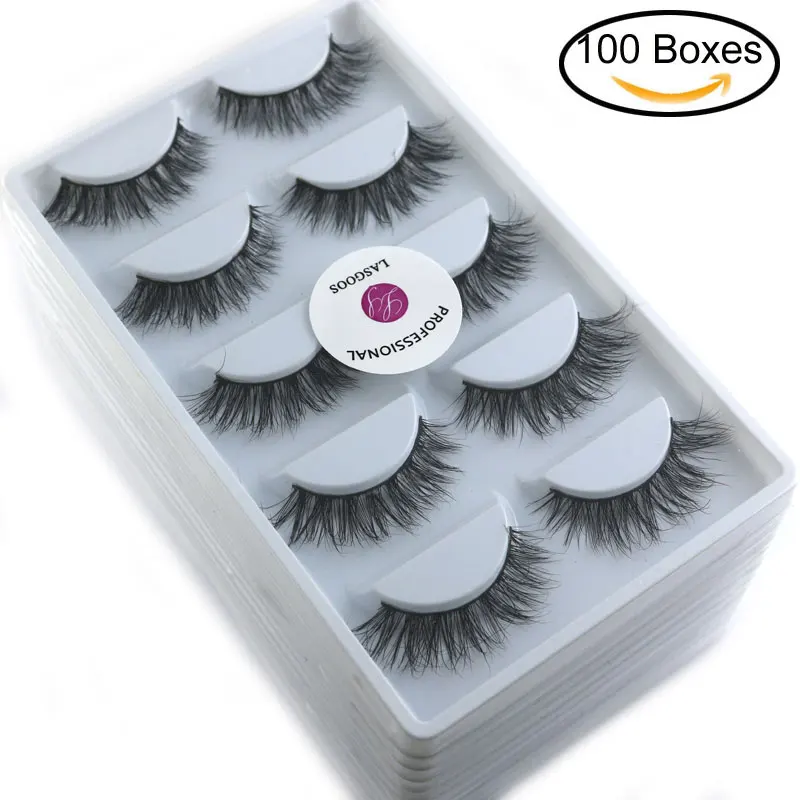 

500 Pairs/Lot False Eyelashes 3d Mink Eyelashes Strip Lashes Winged Fake Eyelashes Make-Up A04 With DHL Shipping