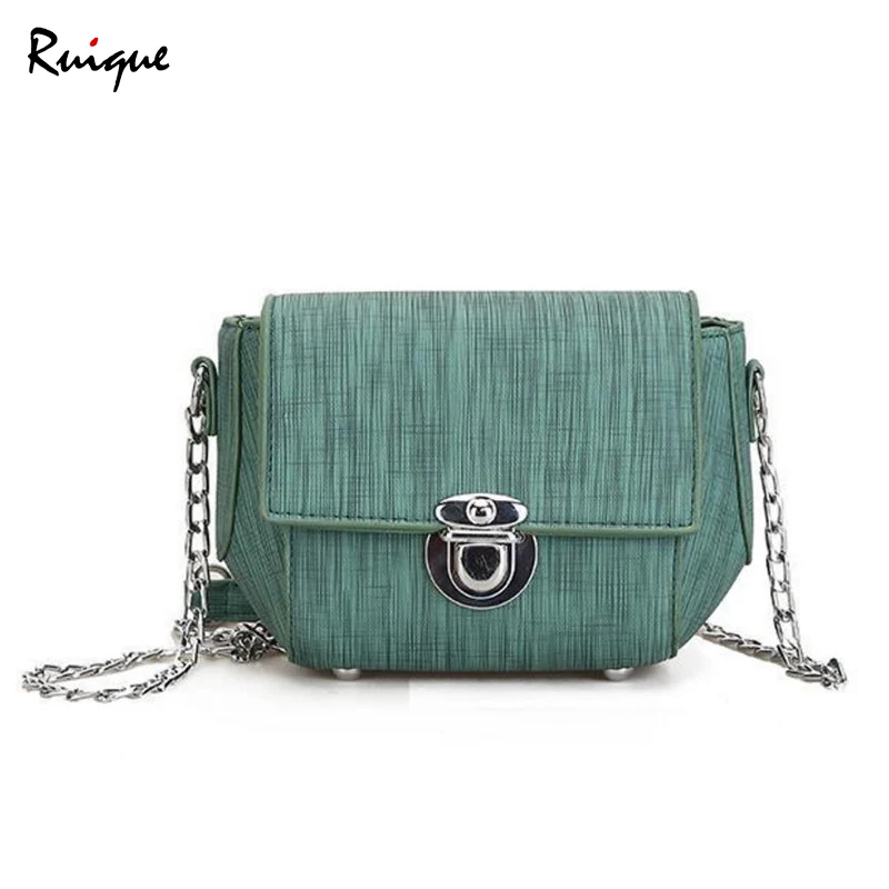 

Ruique Women Fashion Mini Messenger Bag Ladies European American Style Small Shoulder Bag Girls Candy Color Chain Crossbody Bag