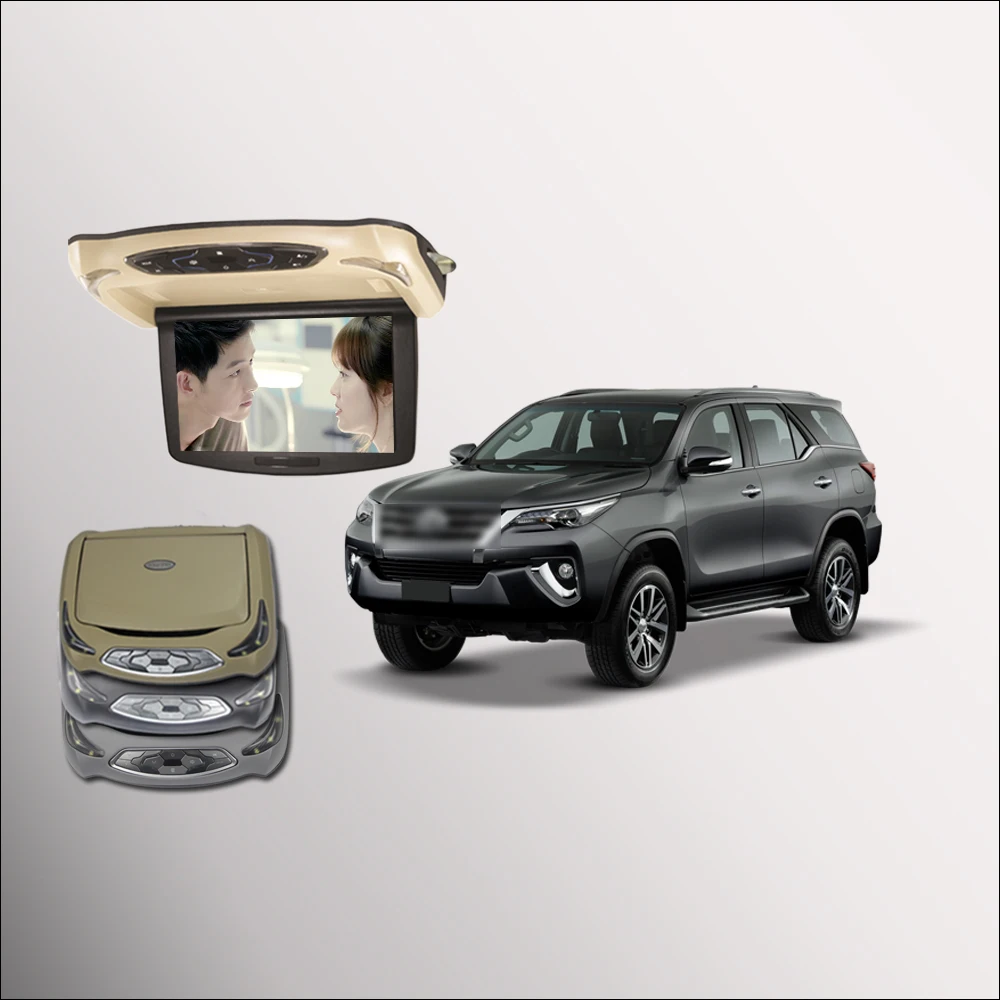 BigBigRoad для toyota fortuner Автомобильный потолочный светодиодный цифровой экран с
