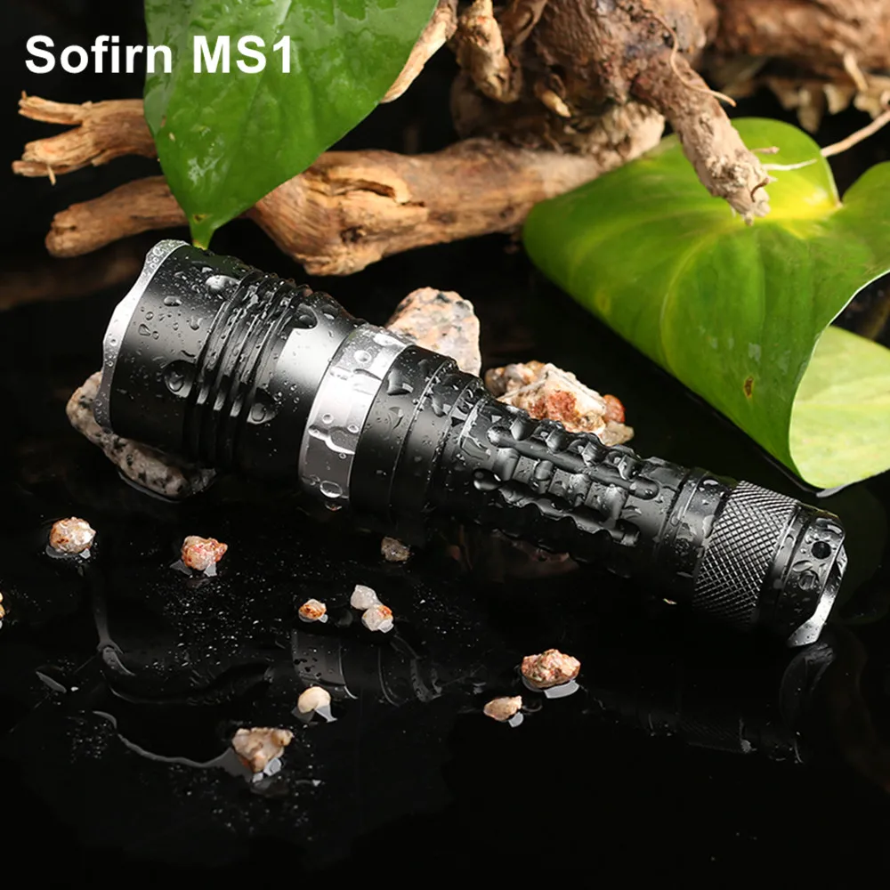 Sofirn MS1 комплект Мощный светодиодный фонарь 18650 фонарь Cree светодиодный фонарь с магнитным переключателем фонарик для подводного плавания 4 режима Подводный фонарь