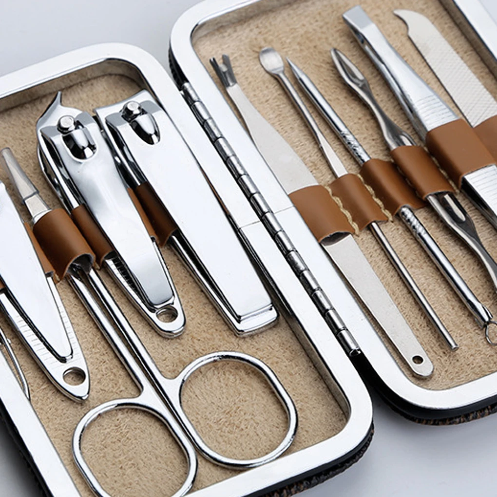10Pcs/set Nail Care Nail Trimmer Set Stainless Steel Manicure Set Nail