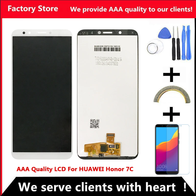 

AAA Quality LCD With Frame For Huawei Honor 7C Lcd AUM-L41 Display Screen For Honor 7A Pro LCD With Frame AUM-L29 L01 Screen