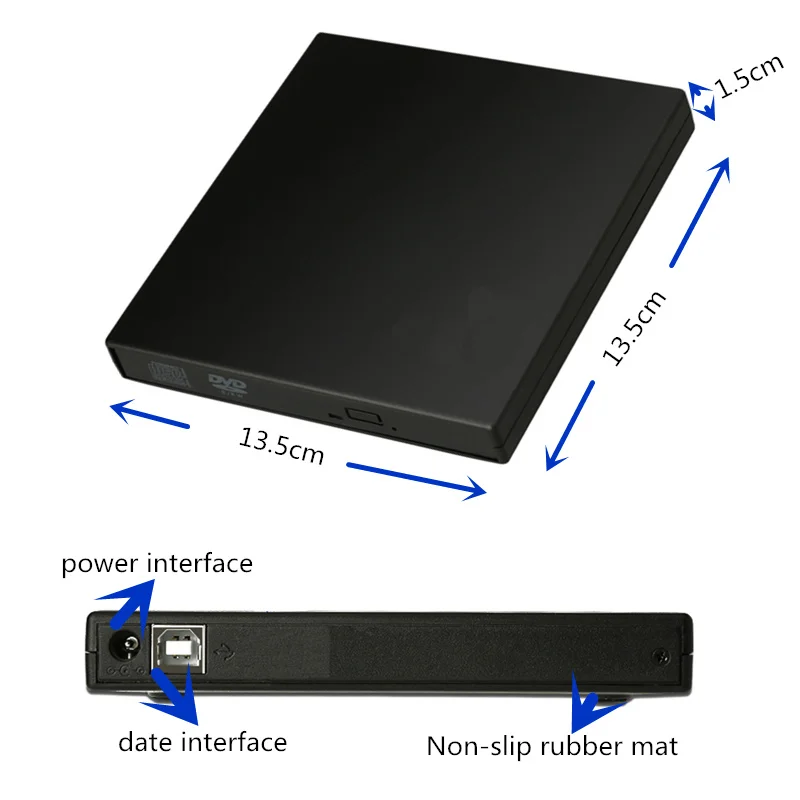 Внешний DVD привод оптические диски USB ROM плеер CD RW записывающее устройство для