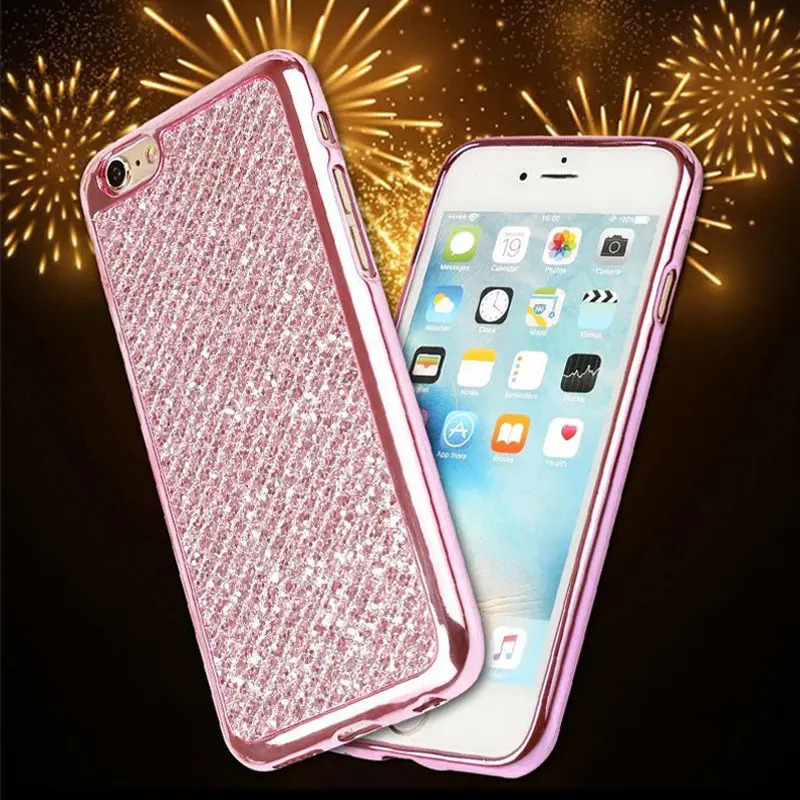 Luxury Glitter Pink Cases for iPhone6S 6 Plus 7Plus 8Plus 7 8 Anti