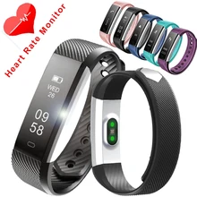 Id115 hr пульсометр запястье шагомер heart rate monitor сна tracker step counter смарт браслет рк xiaomi mi группа 2