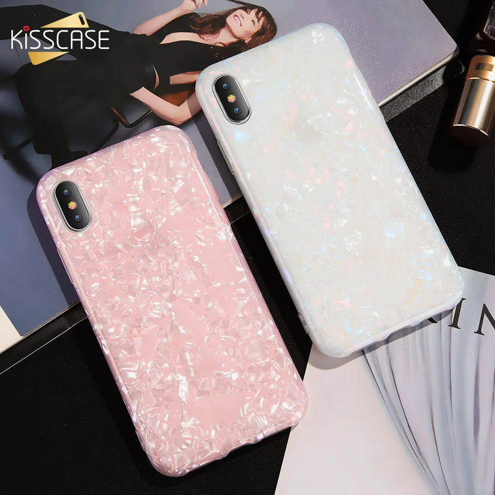 Мягкий блестящий чехол KISSSCAE для iPhone 7 8 6s Plus тонкий Блестящий силиконовый XS Max XR X 10 |