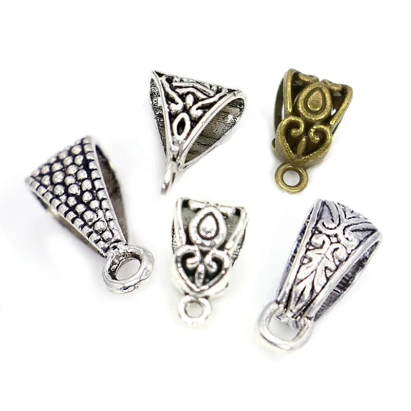 

10pcs Tibetan Silver Plated 4mm Hole Charm Bail Connector Bead Jewelry Findings Accessories Handmade