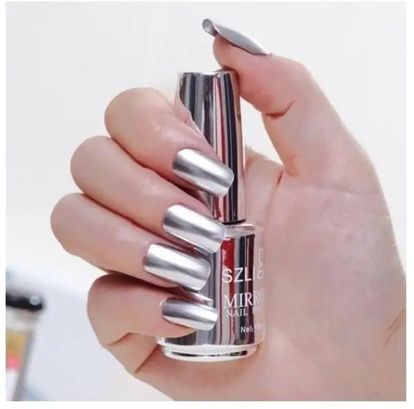 Модный зеркальный эффект лак для ногтей волшебный лак лаки для ногтей DIY металлический цвет хром лак для ногтей