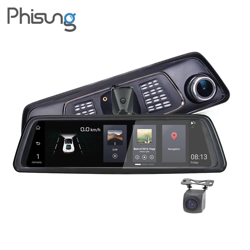 Phisung V9 10 Full Touch IPS 4G Android Mirror font b GPS b font FHD 1080P