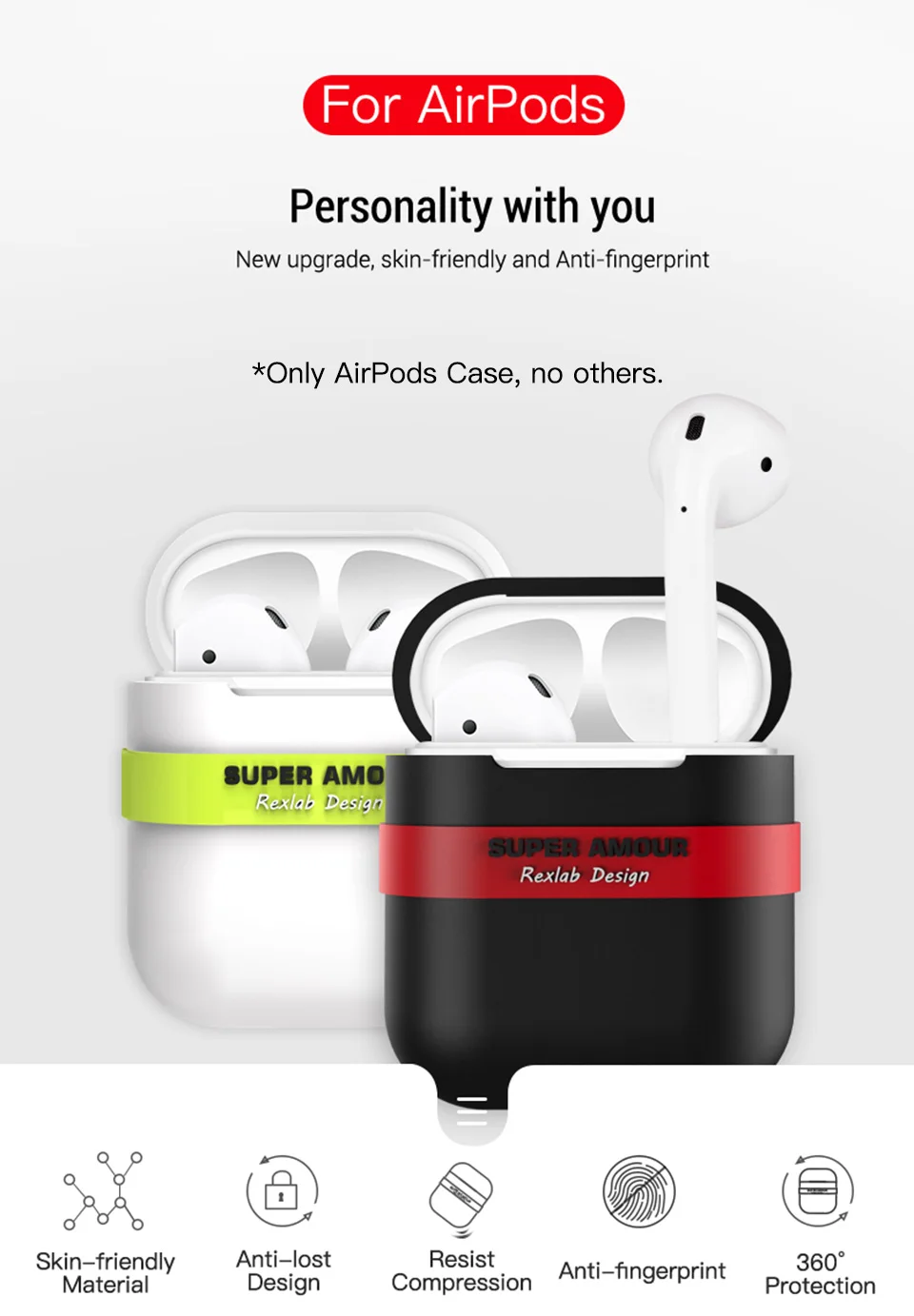 PZOZ для Apple airpods чехол Аксессуары для airpods чехол для наушников bluetooth беспроводной ремешок мягкий силиконовый защитный