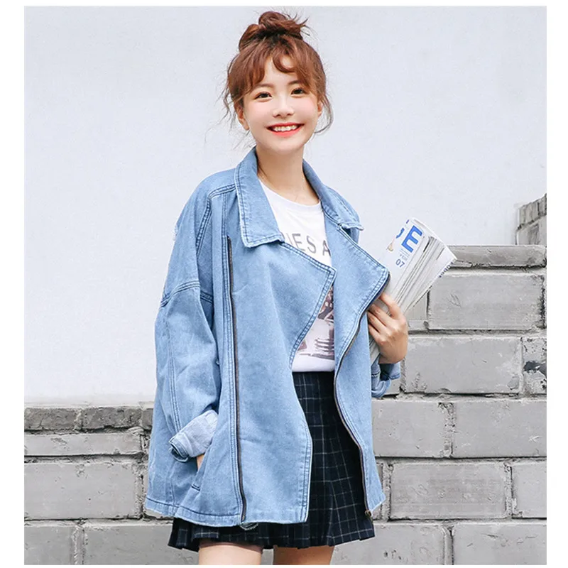 

Spring Autumn Women Plus Size Jean Jacket Woman Vintage Casual Loose Denim Windbreaker Female Korean Jeans Jackets Feminine Coat