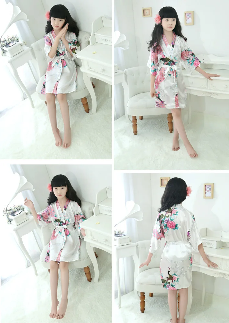 Yauamdb Girls Nightgowns Spring Autumn 3-9y Children's Sleepwear Long Sleeve Print Infant Flowers V-Neck Japanese Clothes Y21 custom pajama sets	