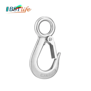 

0.2T 304 Stainless Steel Round Eye Lifting Snap Hook cargo snap hook crane hook marine rigging hardware accessories