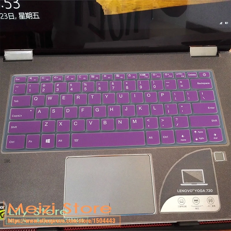 Для lenovo Yoga 520-14IKB 520 14IKB сенсорный экран 2 в 1 pc 320 14ISK 320S 14IKBR 14 дюймов Клавиатура для ноутбука защитная пленка - Цвет: purple