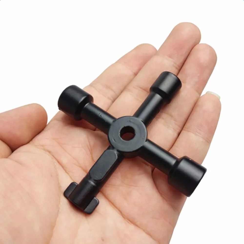 

Universal Triangle Cross Key Wrench Black For Air Conditioning Electrical Elevator Cabinet Multitool Square Shape Hex Key Wrench