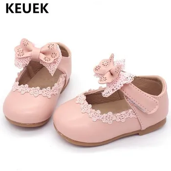 

New Baby Shoes Toddler Flats Fashion Butterfly-knot Soft bottom Children Breathable Single Shoes Kids 041