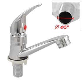 

Bathroom Sink Chrome Finish Single Handle One Hole Basin Faucet Tap