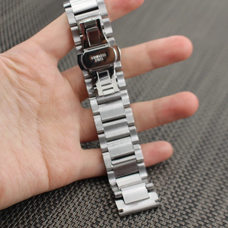 Ремешок для часов из нержавеющей стали, металлический браслет, ремешок 18 мм, 19 мм, 20 мм, 21 мм, 22 мм, 24 мм, прямой конец для мужчин и женщин, модные часы