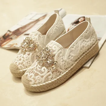 

New woman shoes 2019 spring summer slip on chaussures femme espadryle damskie espandriles women