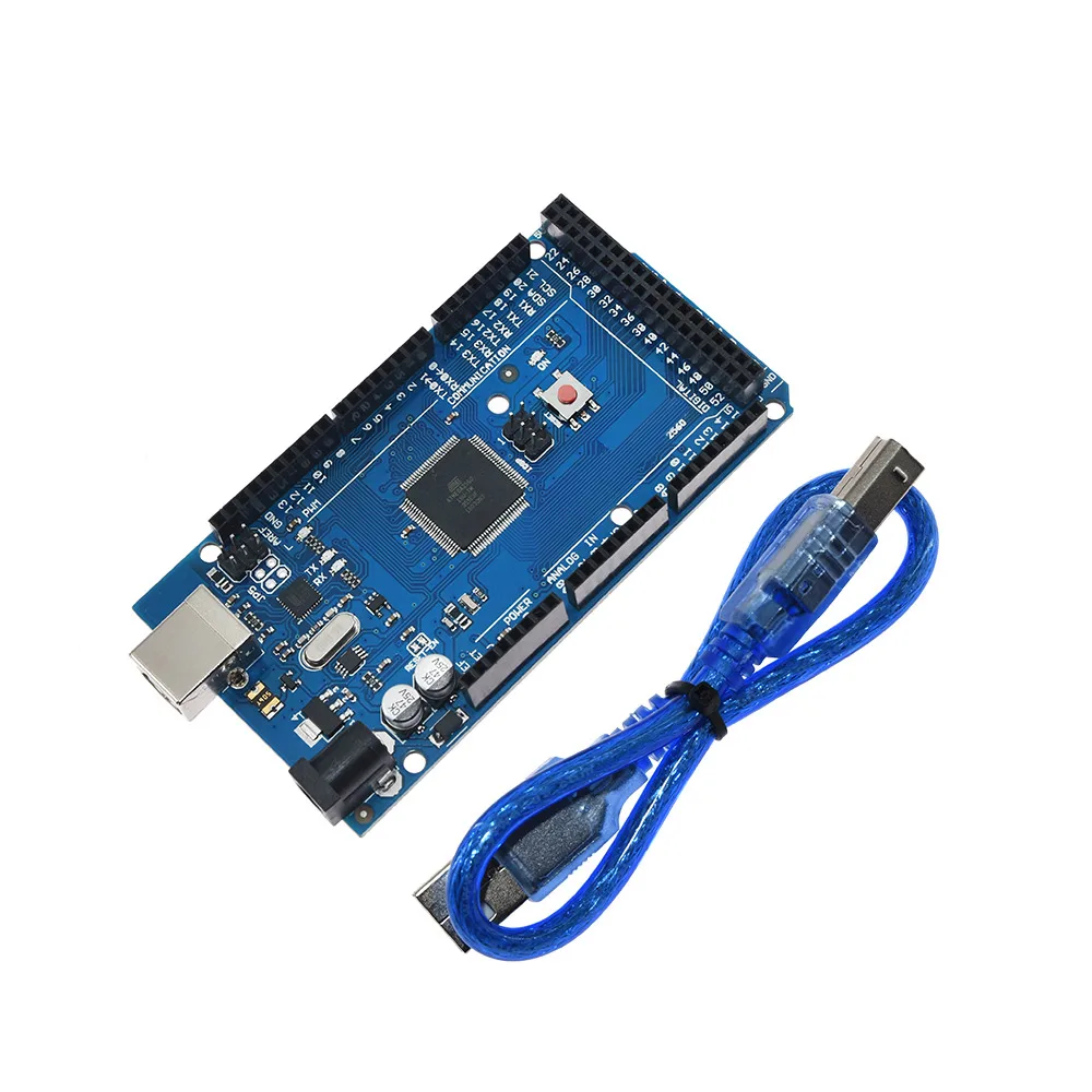 Usongshine для Arduino MEGA 2560 R3 AT Mega2560 R3 REV3 ATmega2560-16AU CH340G плата на usb-кабеле совместима с Arduino 2560 R3 - Цвет: Loogo USB