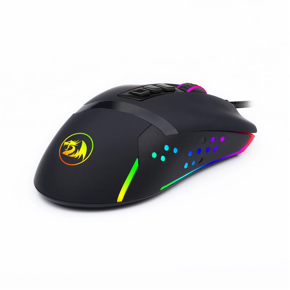 Игровая мышь Redragon M712 RGB, Проводная игровая мышь 10000 DP RGB светодиодный Ной подсветкой, для MMO, для ПК, для обеих рук, макро программируемая компьютерная мышь (art.: 7abb054de) - 7abb054de