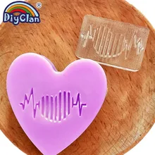 Сердцебиение ручная работа Производство Мыла штамп прозрачный diy натуральные органические штампы Смола декоративное мыло уплотнение акриловая голова инструменты на заказ Z0276