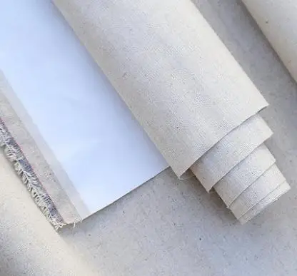 328g linen blend quality painting canvas roll for stretched canvas with fine texture 28/38/48/58cm wide