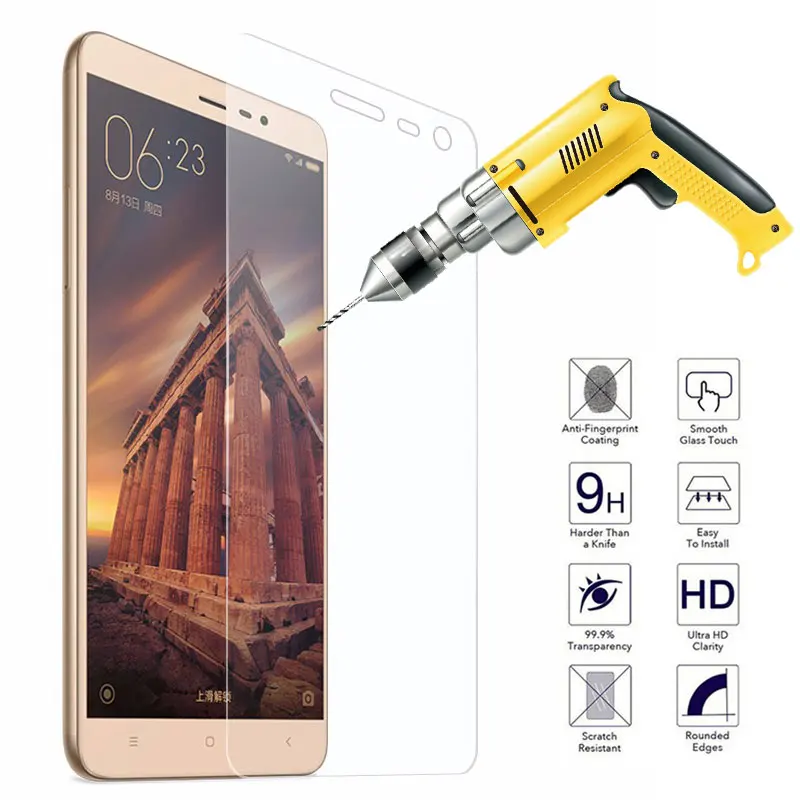 

Pelicula De Vidro Clear Tempered Glass for Xiaomi Xiomi Xaomi Redmi 3 S 3S Note 2 3 Pro Prime Screen Protector Protective Flim
