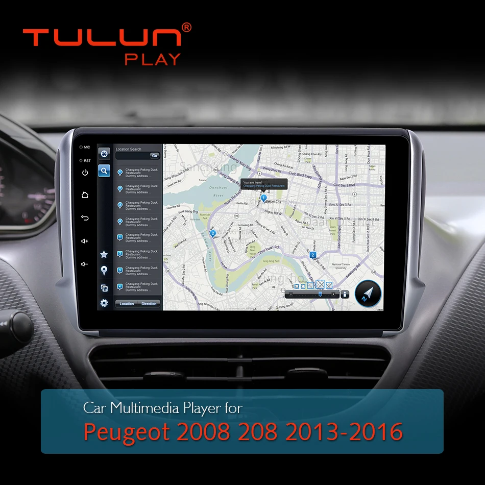 Discount 10.1" Android 8.1 Car Multimedia Player GPS for Peugeot 2008 208 2013 2014-2016 radio stereo navigation Peugeot10TKF22L 1
