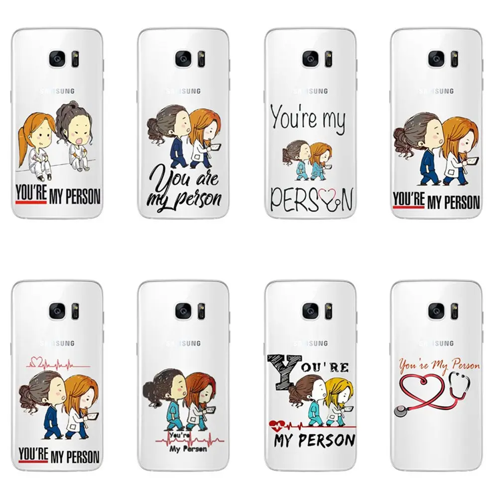 Мягкий ТПУ для Samsung Galaxy A5 A6 A7 A8 J5 J6 J7 J8Plus 2016 2017 2018 NOTE8 NOTE9 You're My Person Fundas Greys Anatomy|Сумки