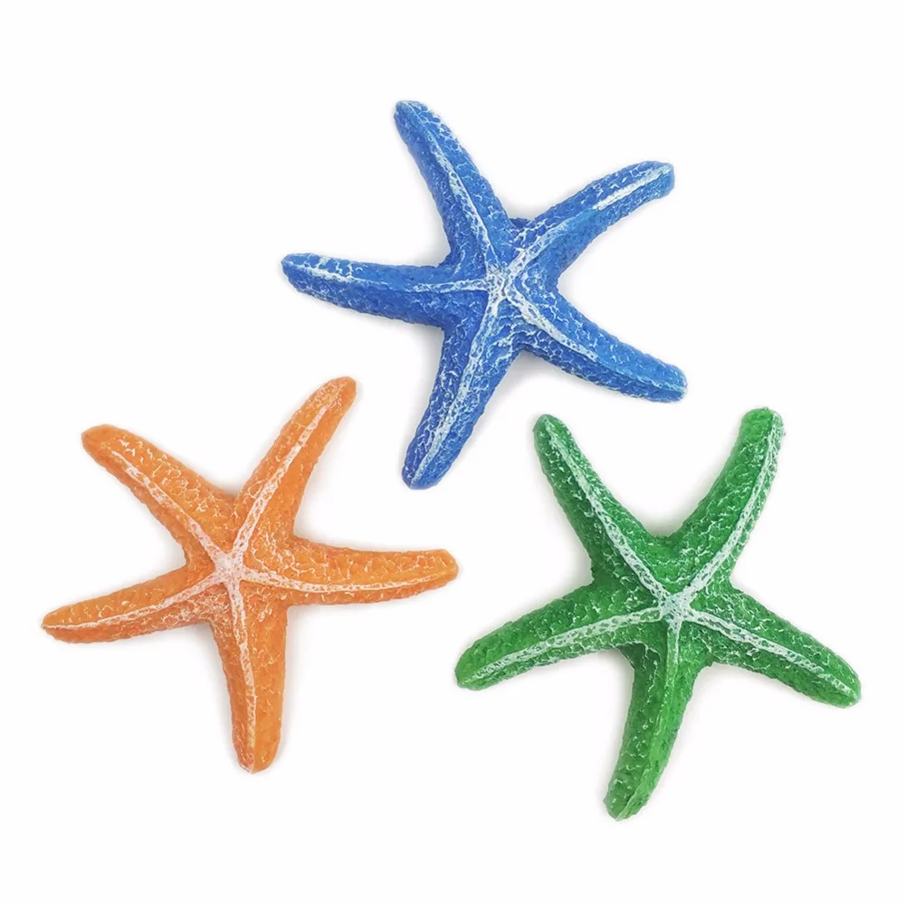 Buy 3pcs/lot Starfish Aquariums Decorations Resin