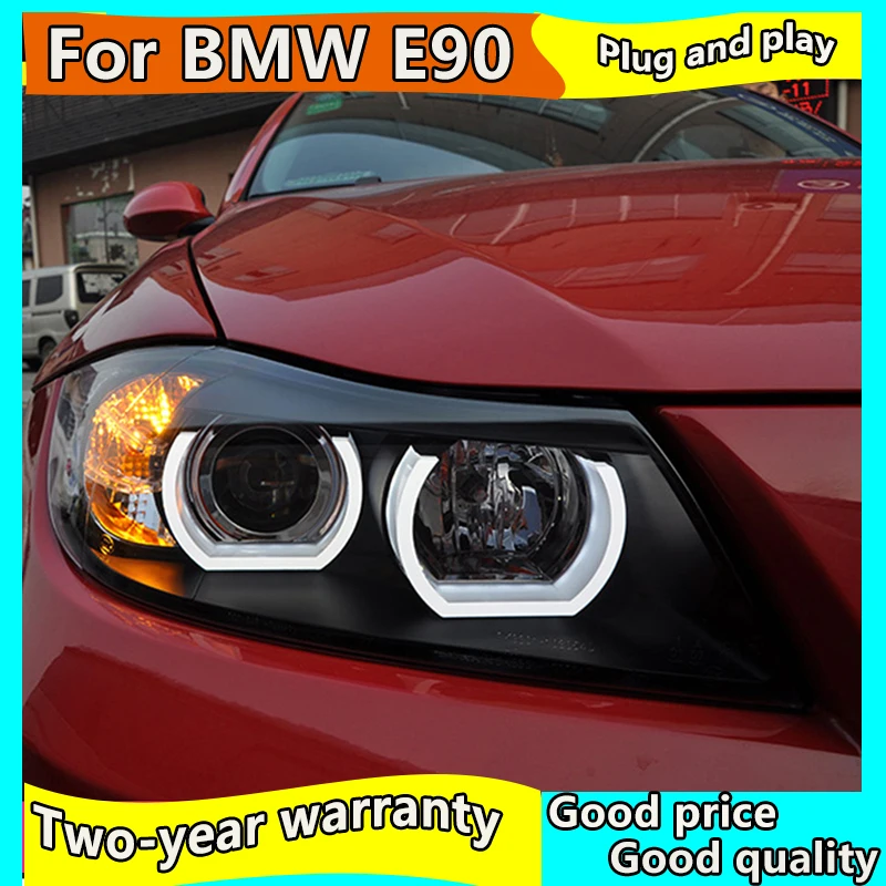Автомобильный Стайлинг налобный фонарь чехол для BMW E90 330I 320I 318i светодиодные фары