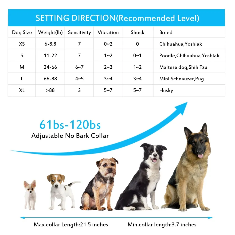 300 м ошейник для дрессировки собак с вибрационным ударом устройство электронный Стоп лай для собак водонепроницаемое и перезаряжаемое оборудование для дрессировки