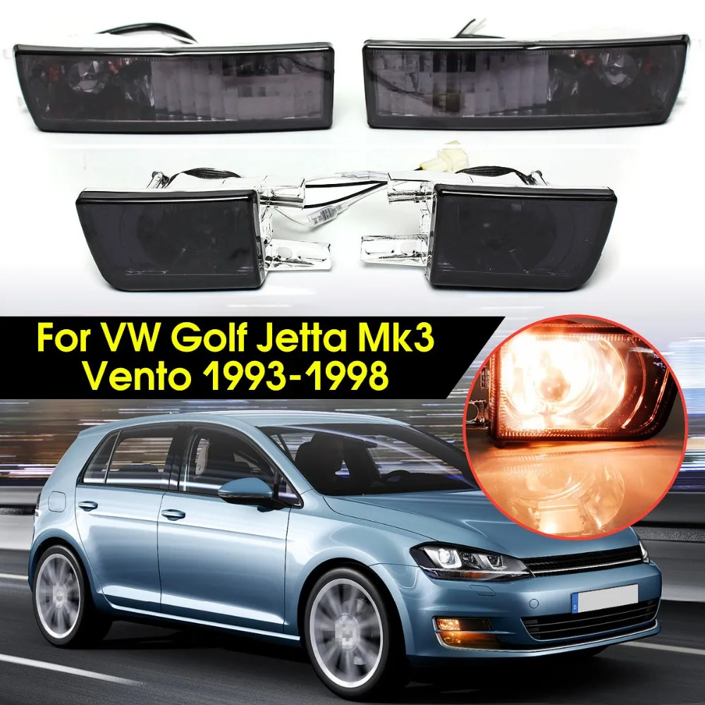 

12V Smoke Lens Car Fog Light 21W Front Turn Signal Light Lamp For VW/Golf/Jetta Mk3 1993 1994 1995 1996 1997 1998 1998