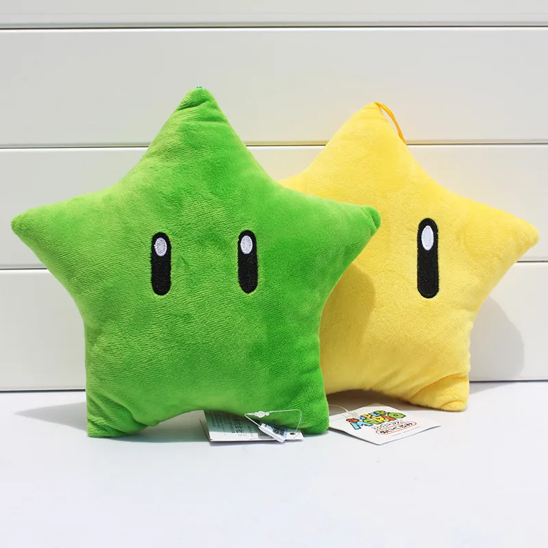 

8" 20cm Super Mario Star Plush Toy Stuffed Doll Throw Pillow For Kids Gift