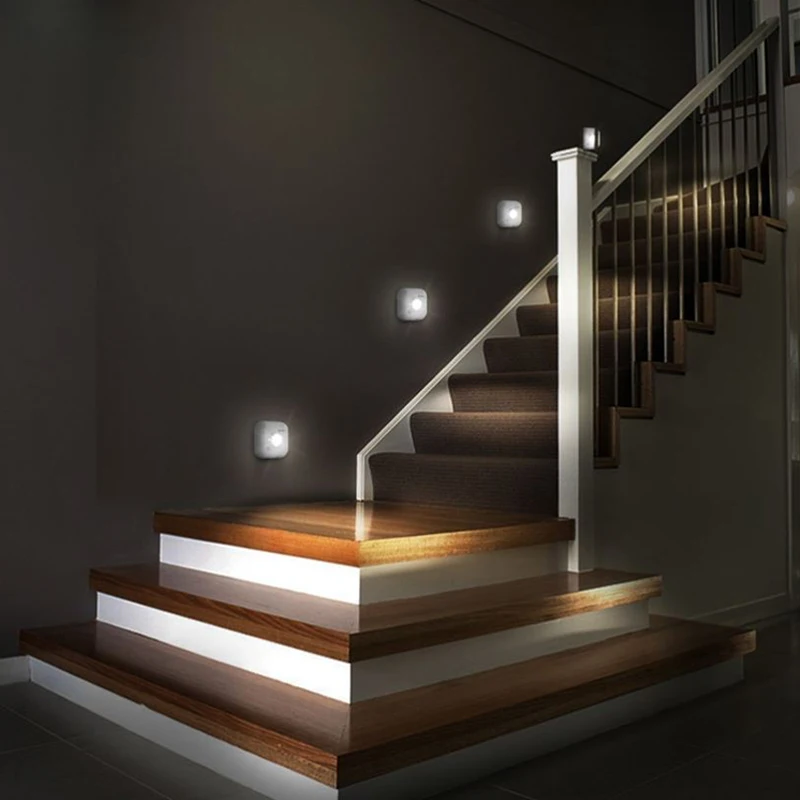 

LED Sensor Night Light Dual Induction PIR Infrared Motion Sensor Lamp Magnetic Infrared Wall Lamp Cabinet Stairs Light