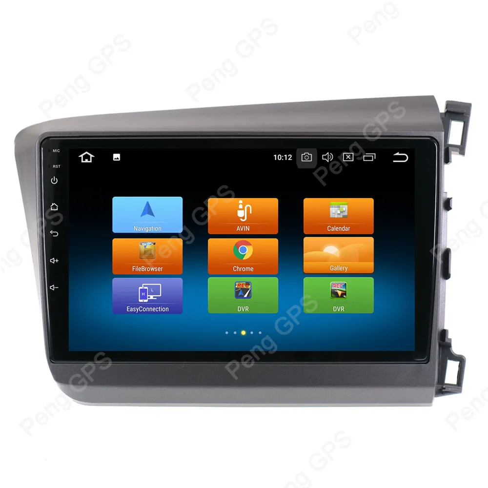 Sale Octa Core 2 Din Stereo Android 8.0 Car Radio for Honda CIVIC 2012 2013 2014 2015 right hand GPS Navigation CD DVD Player FM 3
