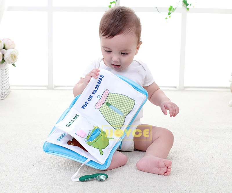 JJOVCE-Baby-Cloth-Book-Baby-Fabric-Books-Early-Educational-Learning-Toy-Learn-to-Wear-Baby-Bedtime-Game-Story-Sensory-Develop-012