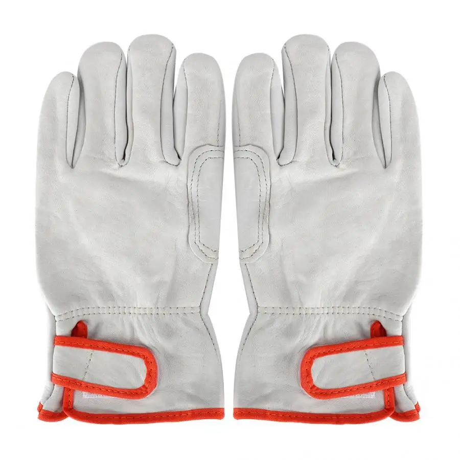 Пара антистатических ESD овечья кожа сварочные перчатки анти-износ тепло защитные перчатки для грубой тяжелой физической работы