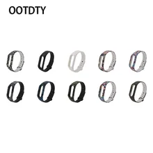 Ootdty Смарт-часы ремешок красочные силиконовые запястье ремешок Браслет замена для сяо Mi band 2
