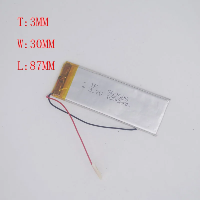 

3.7V Polymer Lithium Battery 303085/303087 Mobile Phone Built-in Battery 1000MAH