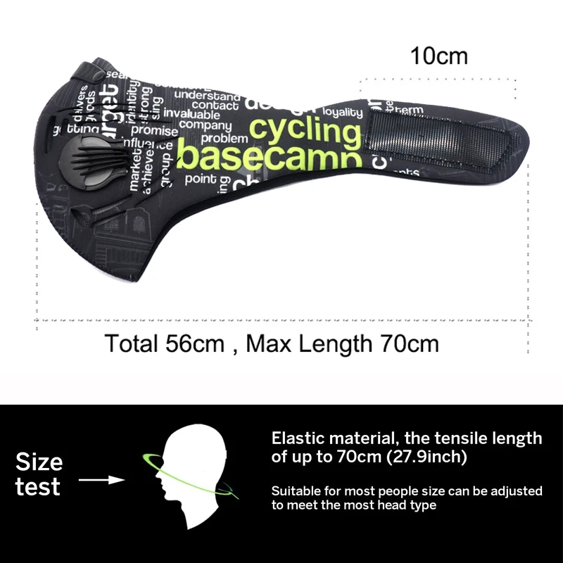 BASECAMP Cycling Mask Activated Carbon Anti-Pollution Masks Dustproof Mountain Bicycle Sport Road Cycling Masks Face Cover 