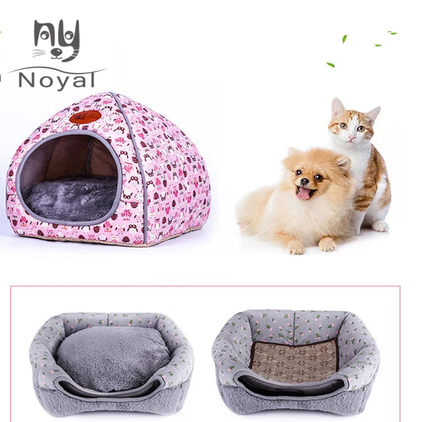 Pet Dog Bed House Multifunctional Mat Foldable Dog Cat Bed Nest for