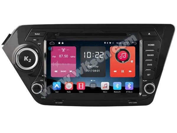 Автомобильный DVD плеер с четырехъядерным процессором 8 дюймов Android 6 0 для Kia Rio 2011