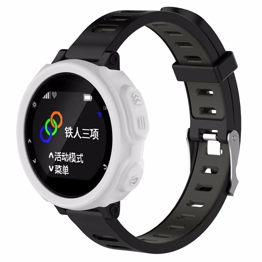  Silikon Schutzhülle Abdeckung Band Abdeckung Fall Protector Für Garmin Forerunner 235 735XT GPS Uhr
