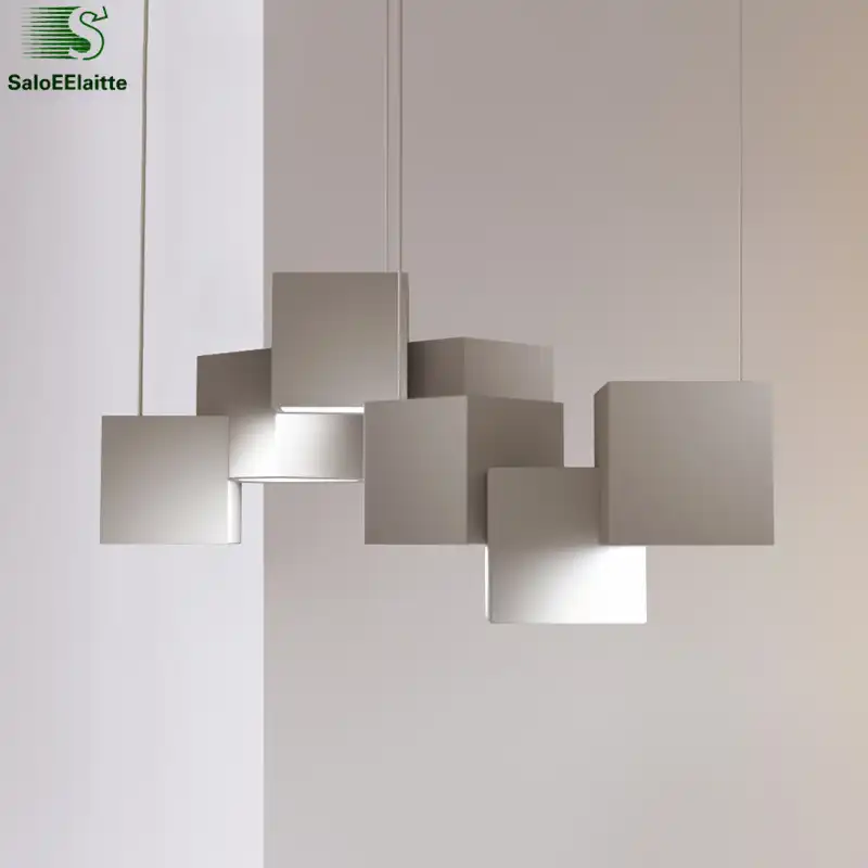 geometric led chandelier