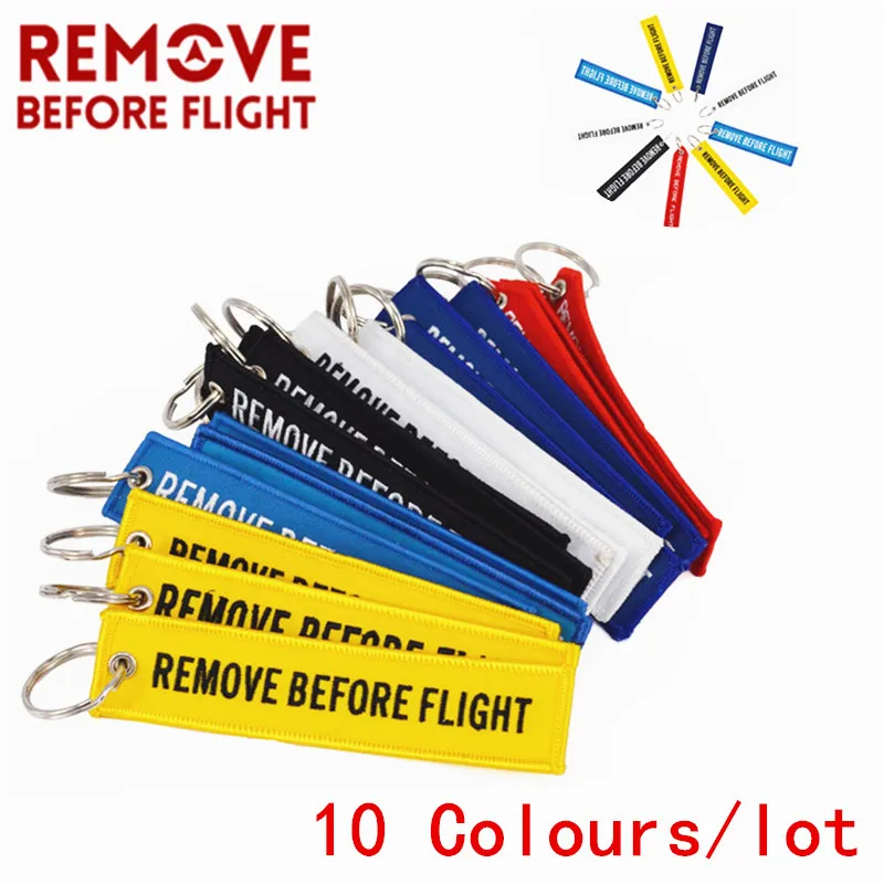 

Remove Before Flight Chain Keychain Fashion Keychain Motorcycle llavero DIY Label for Car Keychain Key ring gift 10 Colours/LOT